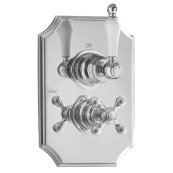 Термостатический смеситель с переключателем на 2 выхода CISAL Arcana Toscana цвет: хром/белый арт. TS01810021 Термостатический смеситель с переключателем на 2 выхода CISAL Arcana Toscana цвет: хром/белый арт. TS01810021