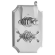 Термостатический смеситель с переключателем на 2 выхода CISAL Arcana Toscana цвет: хром/белый арт. TS01810021
