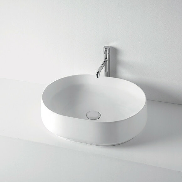 Раковина 56х44см, накладная, без отв. KERASAN F10, 460530 цвет: белый матовый