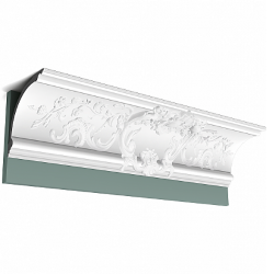 Карниз из полиуретана C338A Orac Luxxus Бельгия цвет: Белый