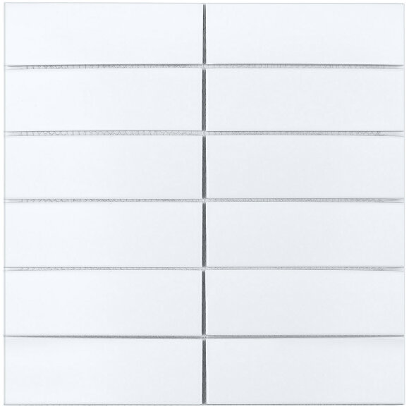 Керамическая мозаика StarMosaic Brick/Metro White Matt V-VW56000 30x30 см С0004010 цвет: белая матовая