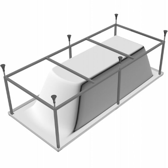 Каркас для ванны 170x70 серый, Прага Relisan арт. Гл000015196