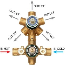 Универсальная внутренняя часть смесителя для ванны на 2-5 потребителей, Oki/Cube Bossini - Z00125000 Универсальная внутренняя часть смесителя для ванны на 2-5 потребителей, Oki/Cube Bossini - Z00125000