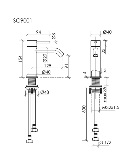 Смеситель для раковины Sancos Etna, цвет: оружейная сталь, арт. SC9001GG Смеситель для раковины Sancos Etna, цвет: оружейная сталь, арт. SC9001GG