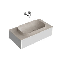 Тумба подвесная 90см, 1 ящик, Kerama Marazzi Magica, MA.90.1\MGR.M цвет: утренний серый матовый                      