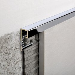 Профиль хромированный латунный PROJOLLY SQUARE PJQOC 10