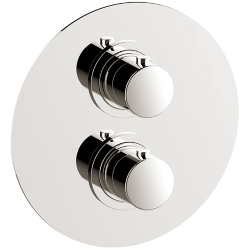 Термостатический смеситель с переключателем на 2 положения CISAL Slim цвет: никель полированный арт. SM0181002B Термостатический смеситель с переключателем на 2 положения CISAL Slim цвет: никель полированный арт. SM0181002B