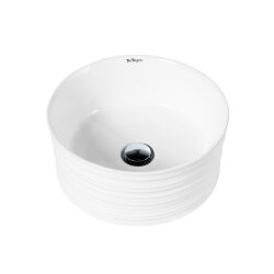 BelBagno Раковина накладная керамическая 390x390x165, круглая, глянцевый белый, арт. BB1420