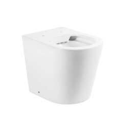 BelBagno Чаша унитаза приставного безободкового, P-trap глянцевый белый, Flay-r, арт. BB1003CBR