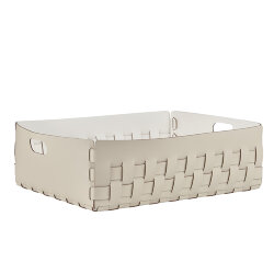 Корзинка Bottega панна котта, 50х50 кожа ADJ - 1049.16 Корзинка Bottega панна котта, 50х50 кожа ADJ - 1049.16