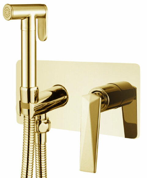 Гигиенический душ со смесителем Venturo 387 Золото Boheme