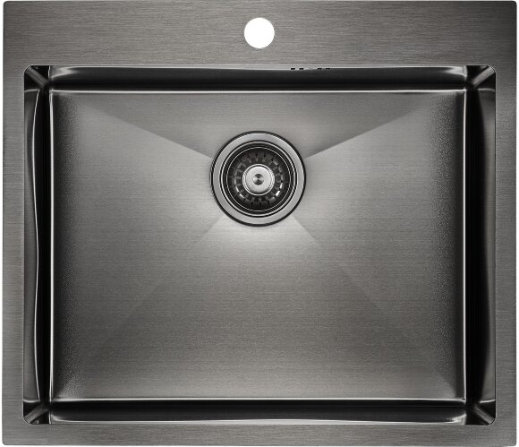 Кухонная мойка из нержавеющей стали BRIM Paulmark 590х510мм, PM215951-GM цвет: вороненая сталь