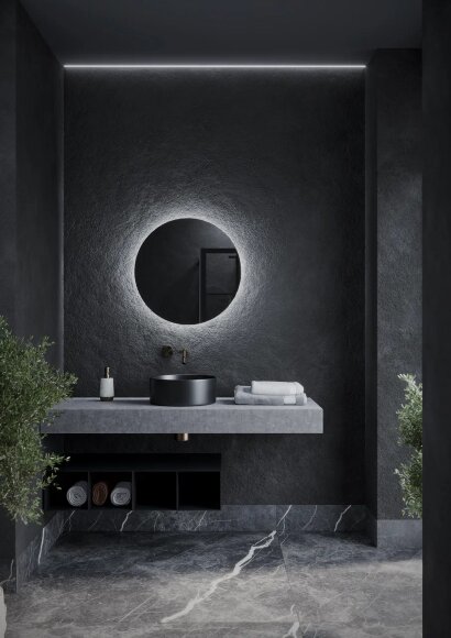 Зеркало для ванной комнаты SANCOS Sfera D900 c подсветкой , арт. SF900 Зеркало для ванной комнаты SANCOS Sfera D900 c подсветкой , арт. SF900