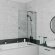 Шторка на ванну стеклянная, DG1109025  - Matrix D&K цвет: черный