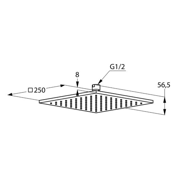 Верхний душ, белый глянцевый, A-QA Kludi арт. 6442591-00