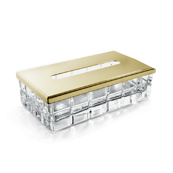 3SC Контейнер для бумажных салфеток, 23х12,5хh12 см, прямоугольный, настольный,  Palace цвет: золото арт. PA70AROGD