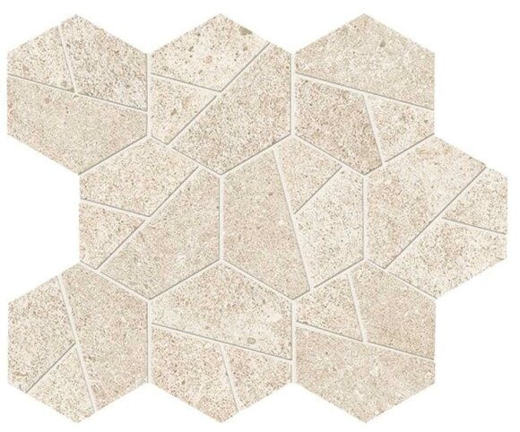 Мозаика Boost Stone Ivory Mosaico Hex 25x28,5 Atlas Concorde Italy арт. A7CU