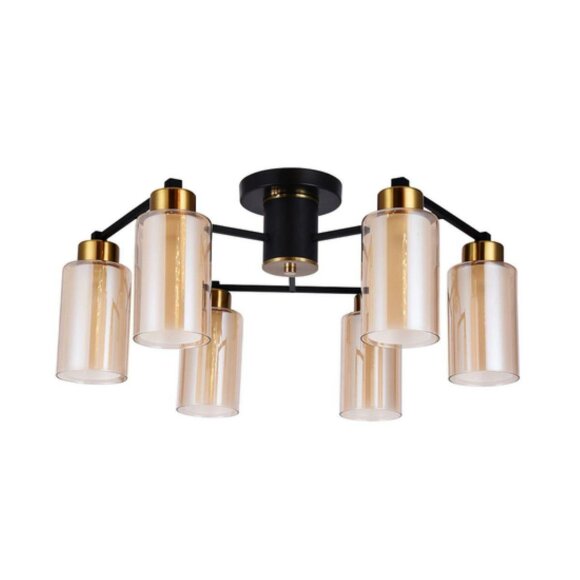 Потолочная люстра, вид кантри Leo Arte Lamp цвет:  янтарный - A7027PL-6BK