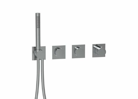 Смеситель для душа Almar Push Modular, термостатический, на 2 потребителя с модулем ручного душа, цвет: хром, арт. E180483.CR