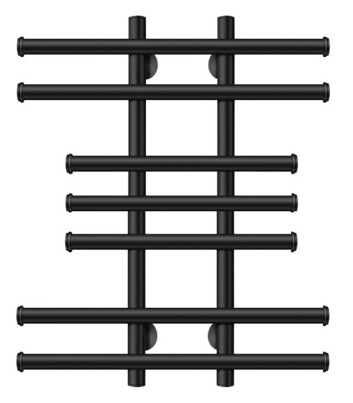 Полотенцесушитель электрический, черный матовый, Secado 80x20x70, Турин 2 - 4673739244548