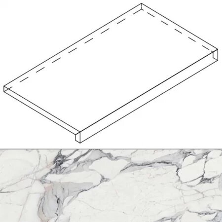 Керамогранит Origines De Rex Argent Glossy Gradino 33x120 Rex арт. 770371