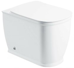 BelBagno Чаша унитаза приставного, P-trap, глянцевый белый, Prado, арт. BB10150CB