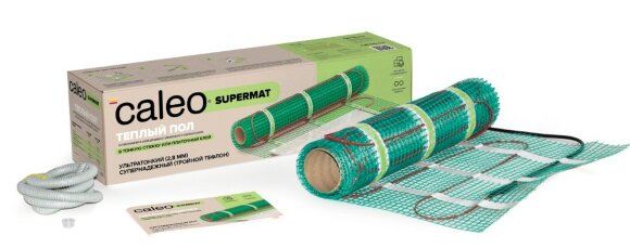 Нагревательный мат для теплого пола 200 вт/м2, 8 м2, КА000001722, Caleo SUPERMAT