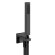 Душевой комплект: вывод на 1/2&rdquo;, держатель, шланг 1,5м и душевая лейка, Rettangolo Gessi цвет: Black XL - 20123#299