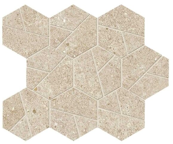 Мозаика Boost Stone Cream Mosaico Hex 25x28,5 Atlas Concorde Italy арт. A7CV