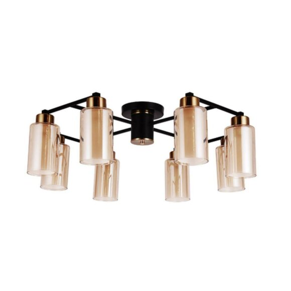 Потолочная люстра, вид модерн Leo Arte Lamp цвет:  янтарный - A7027PL-8BK