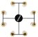Потолочная люстра, вид модерн Leo Arte Lamp цвет:  янтарный - A7027PL-8BK