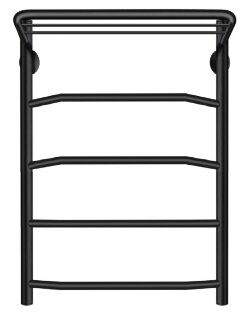 Полотенцесушитель электрический, черный матовый, Secado 60x60, Агата 1 СП - 4673739231135