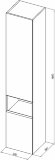 Шкаф пенал Infinity 35 L подвесной Папирус матовый Allen Brau,  арт. 1.21010.PWM