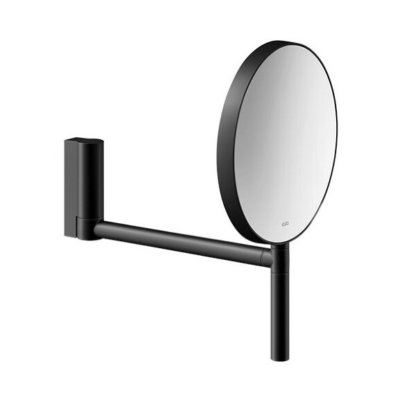 Keuco Зеркало косметическое двустороннее настенное без подсветки, Plan, 17649 370002 цвет: черный матовый