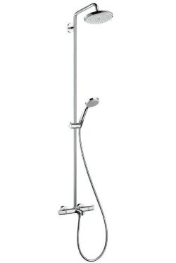 Hansgrohe душевая система с термостатом для ванны, Croma, глянцевый хром арт. 27223000 Hansgrohe душевая система с термостатом для ванны, Croma, глянцевый хром арт. 27223000