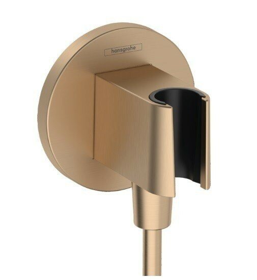 Hansgrohe шланговое подключение S с держателем для душа, FixFit S, матовая бронза арт. 26888140
