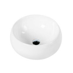 BelBagno Раковина накладная керамическая 405x405x160, круглая, глянцевый белый, арт. BB1065