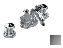 Смеситель для раковины на три отверстия устанавливаемый на борту с донным клапаном, THG Cygne, graphite pvd (H64) - G31-151 Смеситель для раковины на три отверстия устанавливаемый на борту с донным клапаном, THG Cygne, graphite pvd (H64) - G31-151