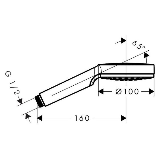 Hansgrohe ручной душ, Crometta, матовый хром арт. 26331400 Hansgrohe ручной душ, Crometta, матовый хром арт. 26331400