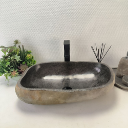 Каменная раковина из речного камня RS-03636 (60*38*15) 0124