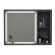 Зеркальный шкаф S133, Unihopper, DTC петли, LED c кнопкой вкл. (950x140x700), U910.MC1000, Black&White арт. 910MC1000