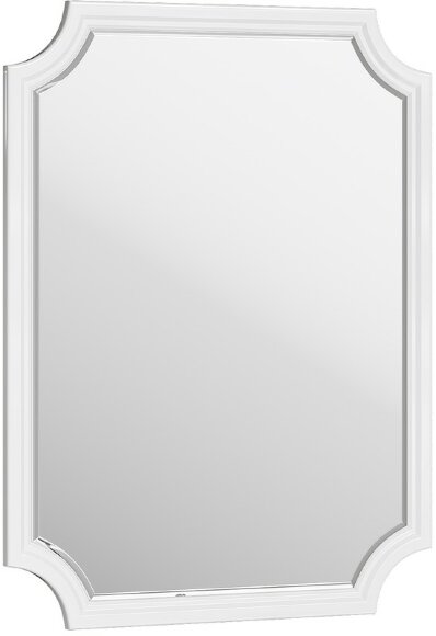 AQWELLA LaDonna Зеркало с декоративной огранкой по краю(фацет) в белом глянцевом цвете. - LAD0207W