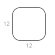 Квадратный костер ADJ Италия, 12x12 цвет: белый (панна котта) арт. 0008.10/16