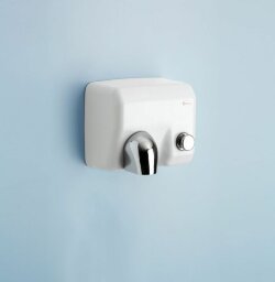 Сушилка дпя рук с защитой от вандалов, с горячим воздухом и кнопкой, Brisa Gedy, белый арт. 2451(02)