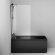 Шторка на ванну 80 профиль черный матовый стекло прозрачное AM.PM Gem арт. W90BS-080-140BT