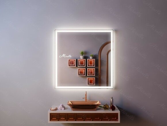 Зеркало в ванную комнату с LED подсветкой Murano Extra 1000х700 нейтральный свет 4к , арт. ME70100