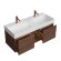 Тумба подвесная 120см, 2 ящика + открытая зона, Kerama Marazzi Grande, GR.120.2\SNUT цвет: структурированный орех