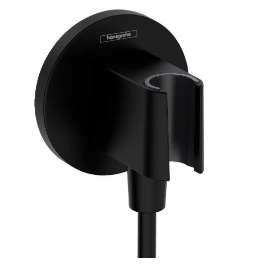 Hansgrohe шланговое подключение S с держателем для душа, FixFit S, матовый черный арт. 26888670
