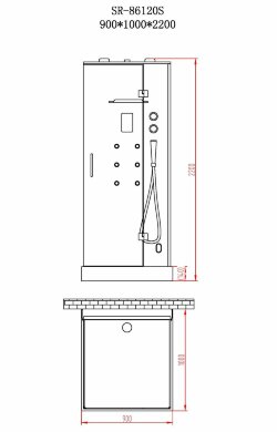 Душевая кабина (1000x900x2150), Orans SR-86120S, Orans арт. 86120S0 Душевая кабина (1000x900x2150), Orans SR-86120S, Orans арт. 86120S0
