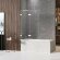 Шторка для ванны 140 см L Avexa white New Trendy белый арт. EXK-2980